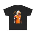 Bucky Irving T-Shirt – Black Distressed Vintage Jersey, Sports Fan Apparel, Unisex Regular Fit Cotton Shirt
