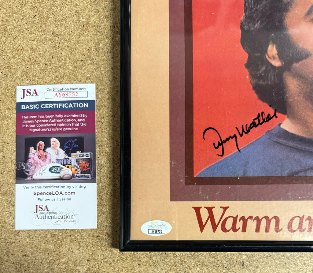 Johnny Mathis Signed & Framed “Warm And Tender” Vinyl With JSA COA