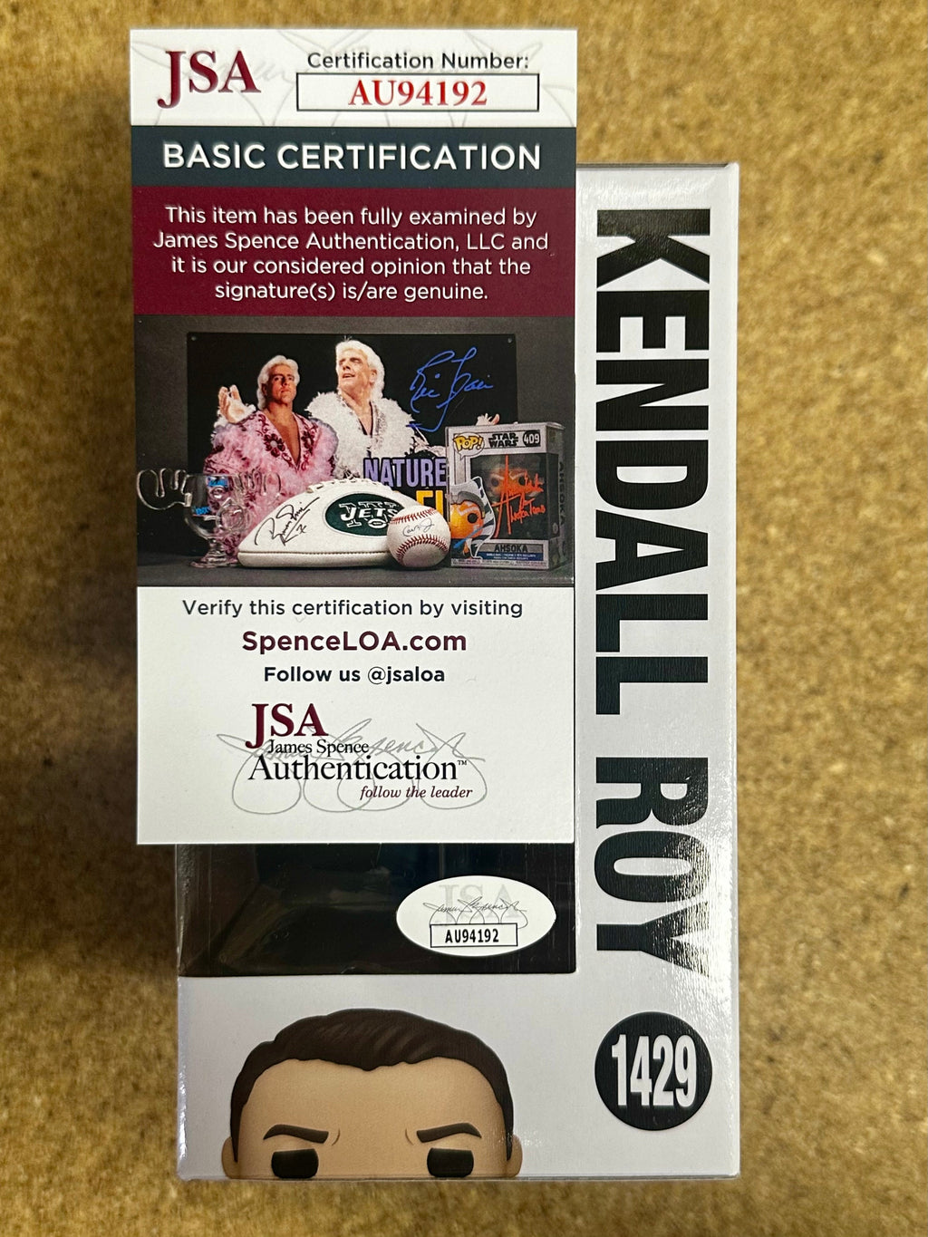 Jeremy Strong Signed Kendall Roy Funko Pop! #1429 Succession 2024 With JSA COA