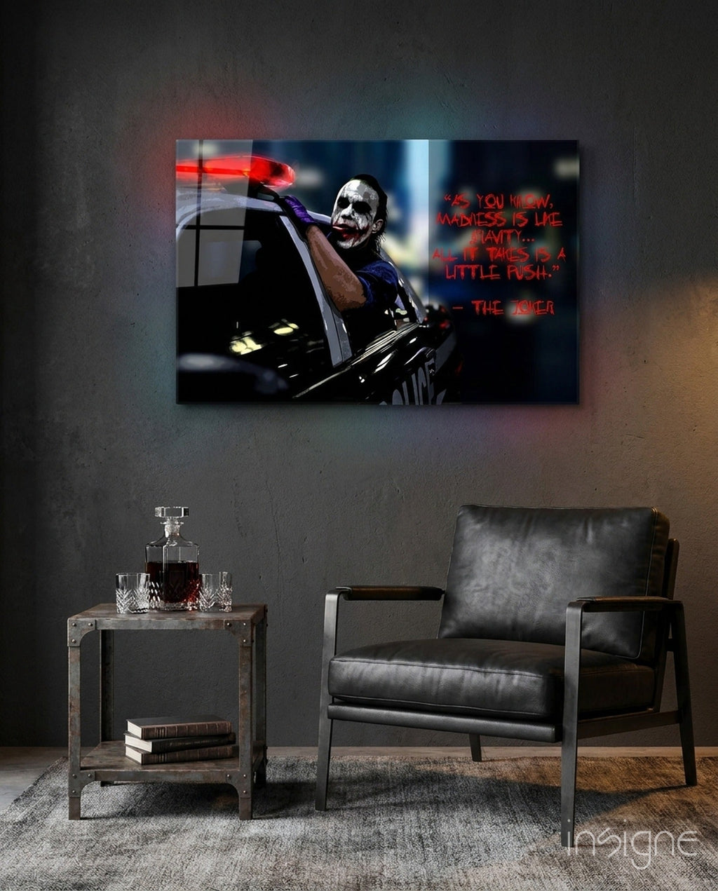 Joker Glass Wall Art