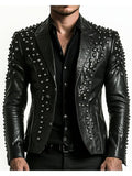 Carter Black Leather Blazer – Leather Blazer for Men Black