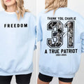 Charlie Kirk American Patriot Sweatshirt – Freedom Graphic Sweatshirt, Unisex Political Apparel
