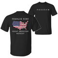 Charlie Kirk Freedom & Patriotism Graphic T-Shirt – 2-Sided Design