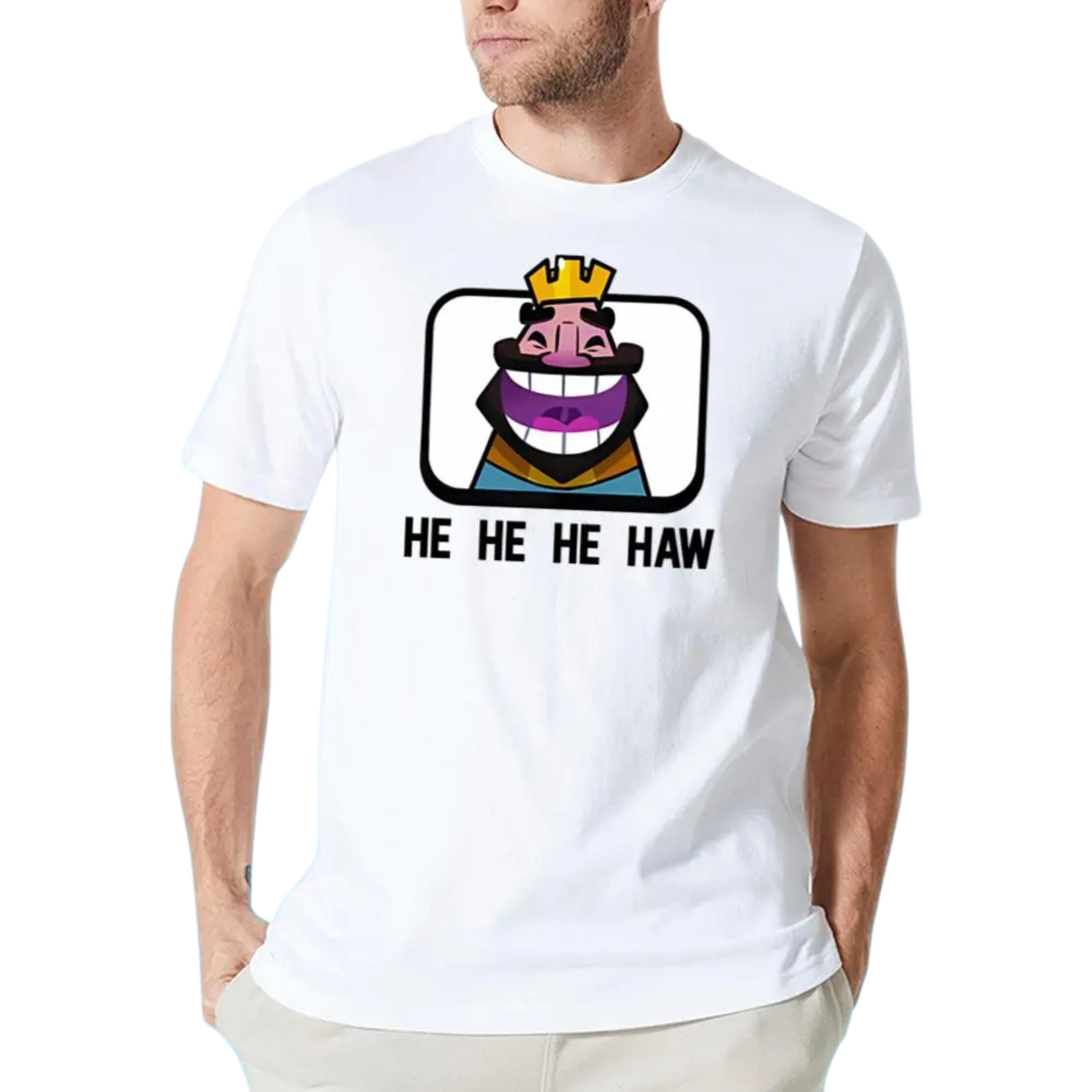 Clash Royale "He He He Haw" T-Shirt - Funny King Laugh Emote Tee