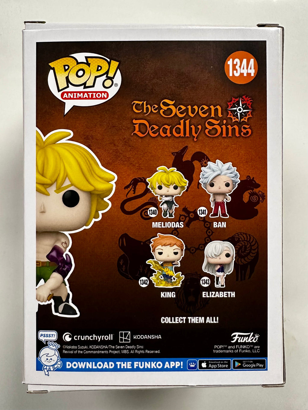 Funko Pop! Animation Meliodas (Demon Mode) #1344 Seven Deadly Sins 2023 PX Preview Exclusive