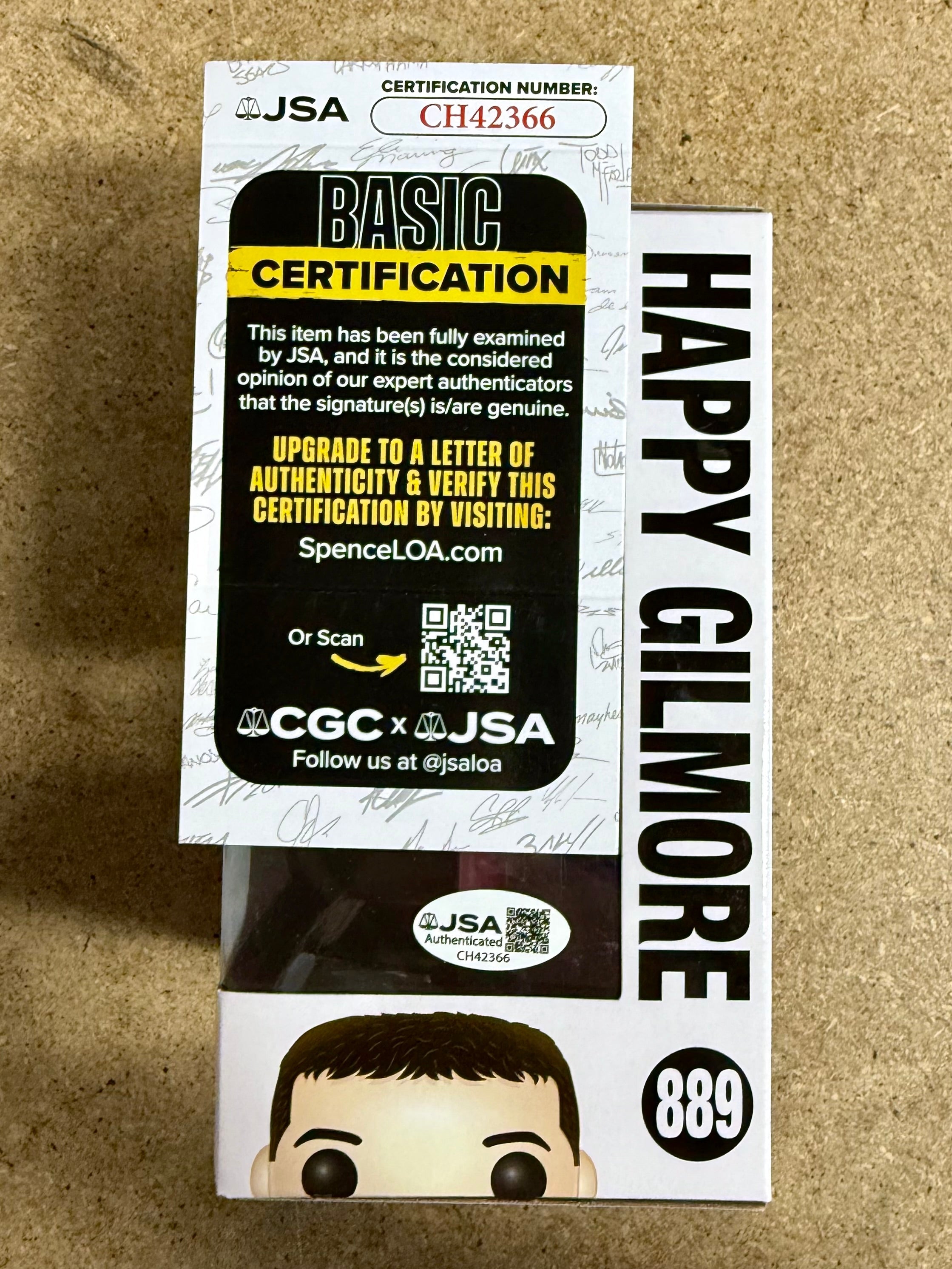 Adam Sandler Signed Happy Gilmore (Putter) Funko Pop! #889 Exclusive W/ JSA COA