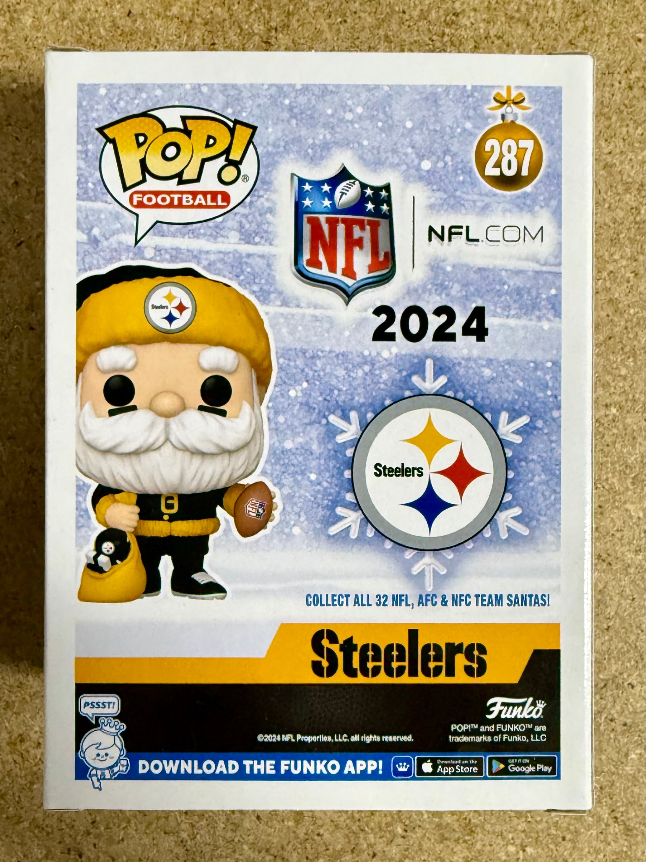 Brett Keisel Signed NFL Pittsburgh Steelers Santa Funko Pop! #287 With JSA COA