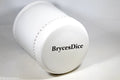 Handmade Leather Dice Cup (White)