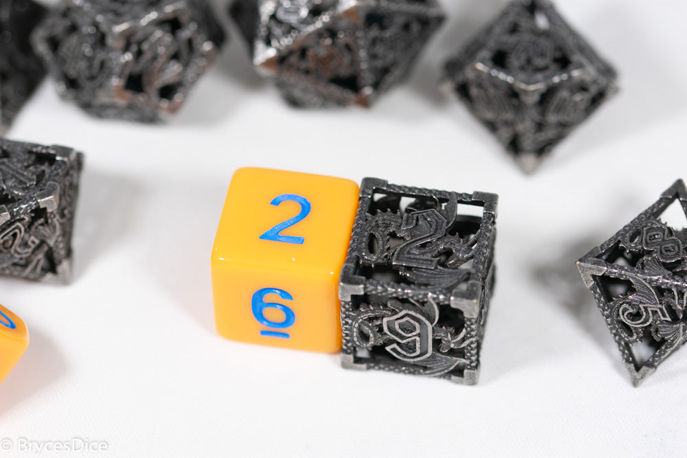 (Shimmering Blue) Deadly Dragon Dice: Shards of Oblivion Hollow Metal