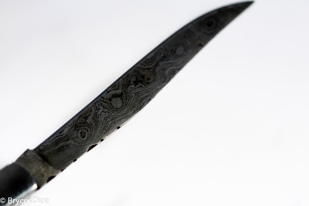 (White Ivory) 9" Damascus Pocket Knife