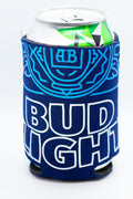 Bud Light Beer AB Cooler Fits 12 oz Aluminum Can Coozie Dark Blue