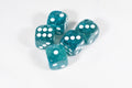 Blue with Glitter D6 16mm Pipped Dice (sold by the piece)
