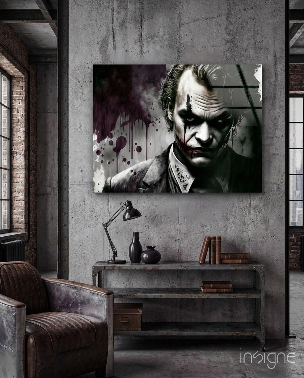 Joker Glass Wall Art  || Designer Collection