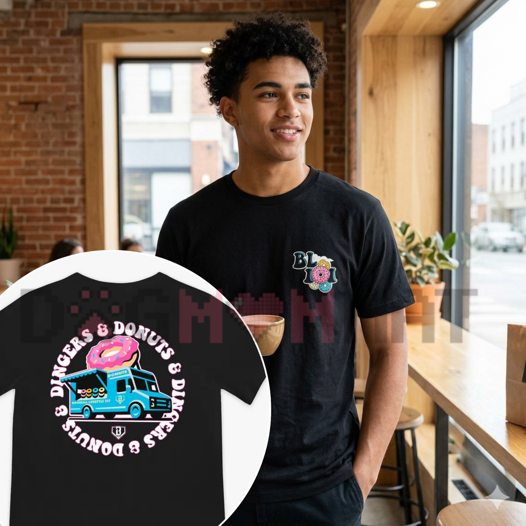 Donut Truck Graphic T-Shirt – Vintage Style Pastry Delivery Tee
