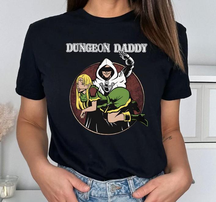 Dungeon Daddy T-Shirt – Funny Unisex Crewneck Tee for Men & Women, Casual Summer Party Top