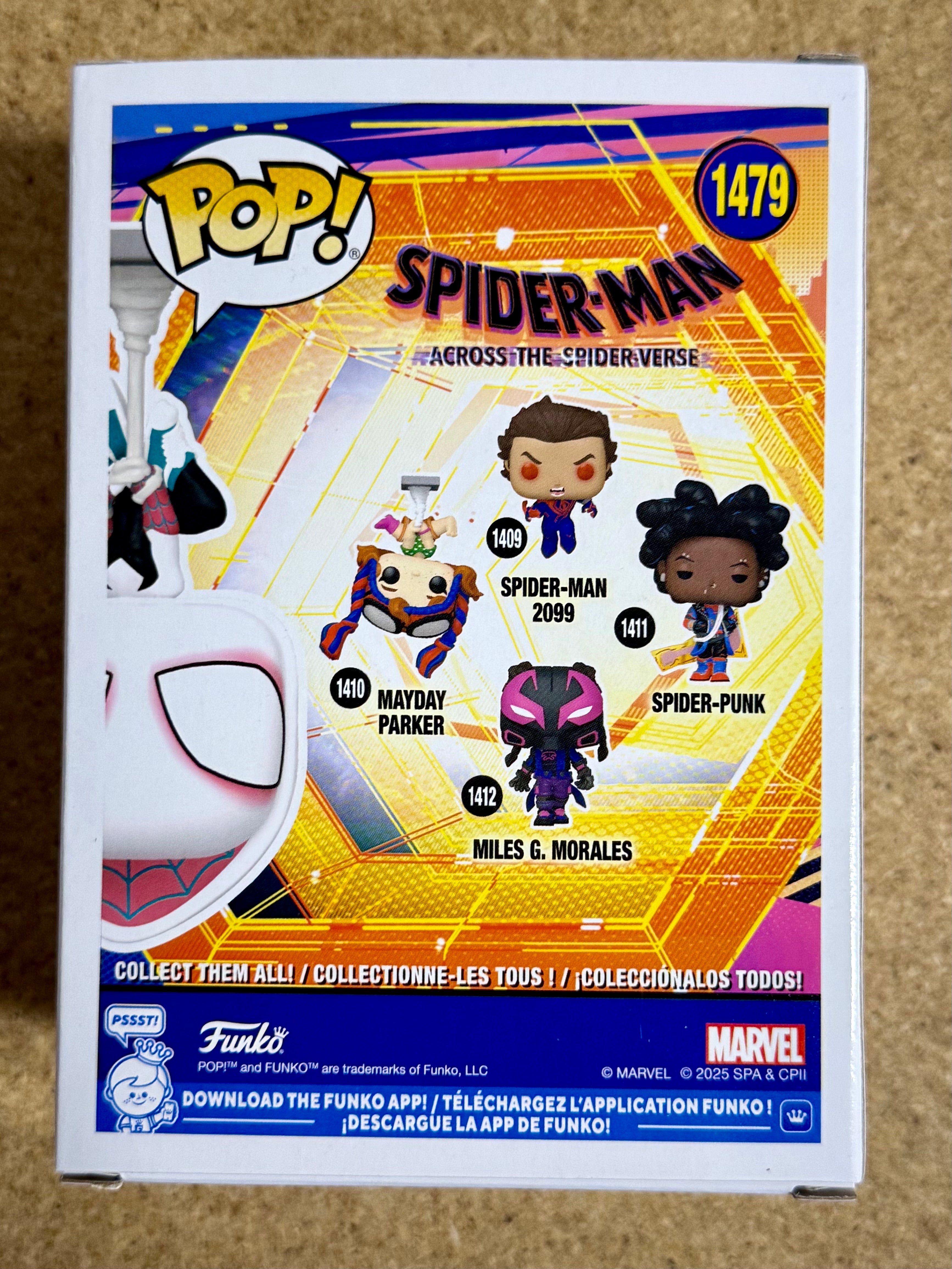 Funko Pop! Marvel Spider-Gwen Hanging #1479 Across The Spider-Verse 2025 Exclusive