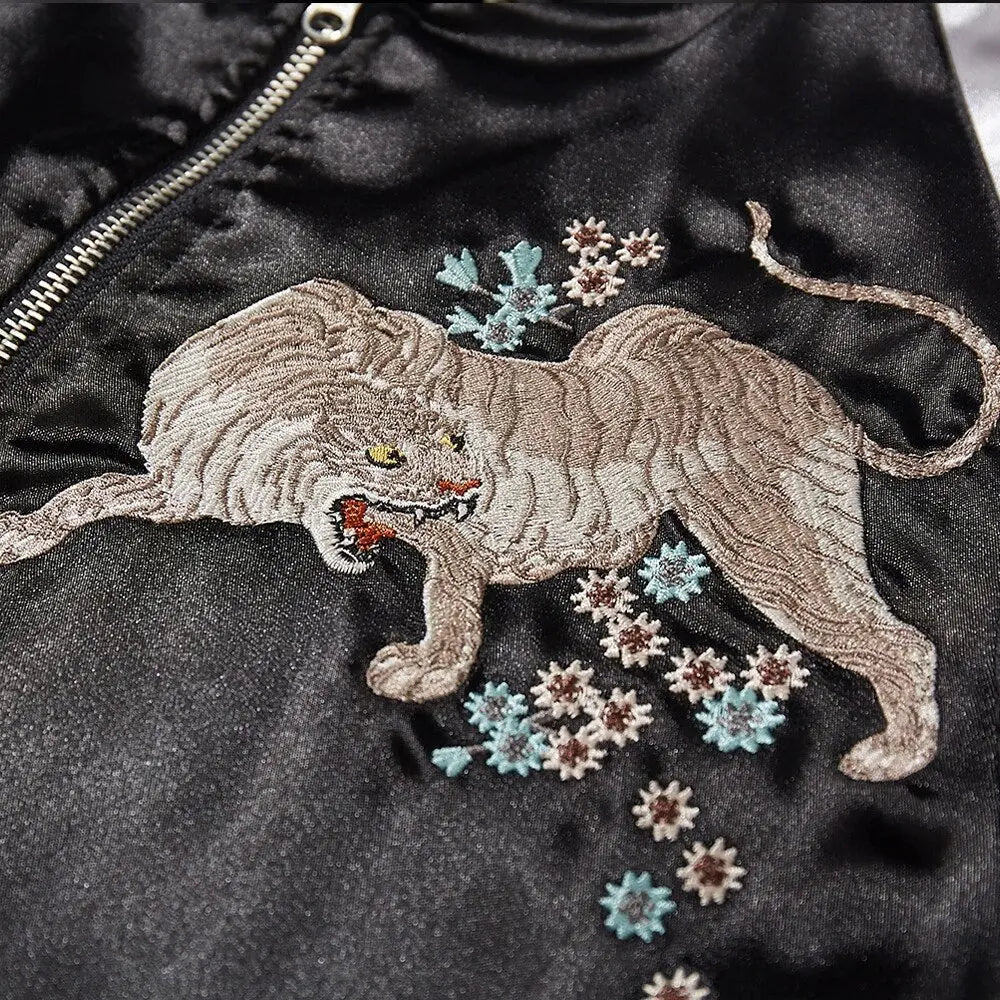 Embroidered Sukajan Tiger Design 'Kasutamu' - Sublimation Jacket (Recreated Edition)