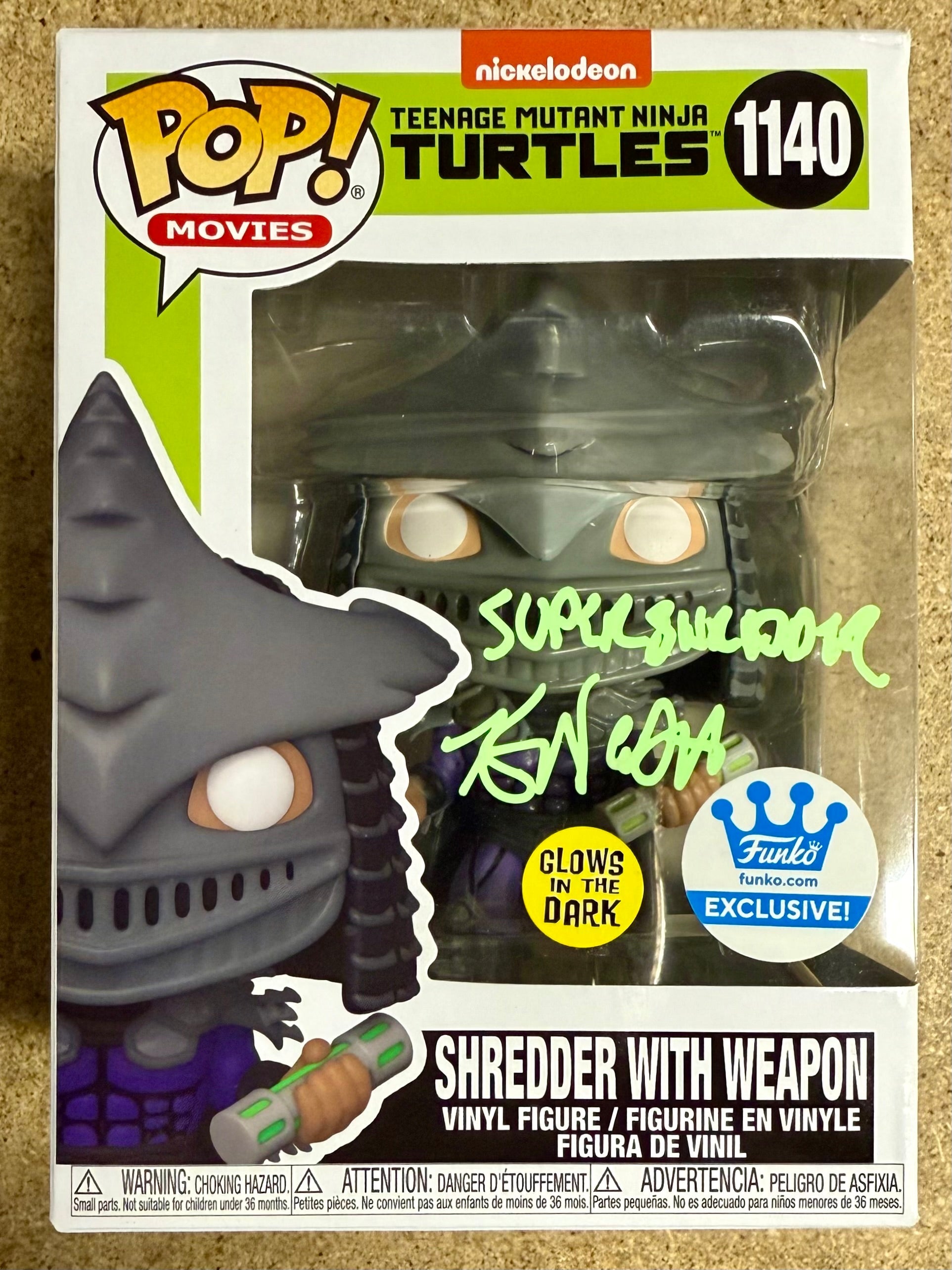 Kevin Nash Signed Shredder Glow Funko Pop! #1140 Ninja Turtles Exclusive With PSA COA