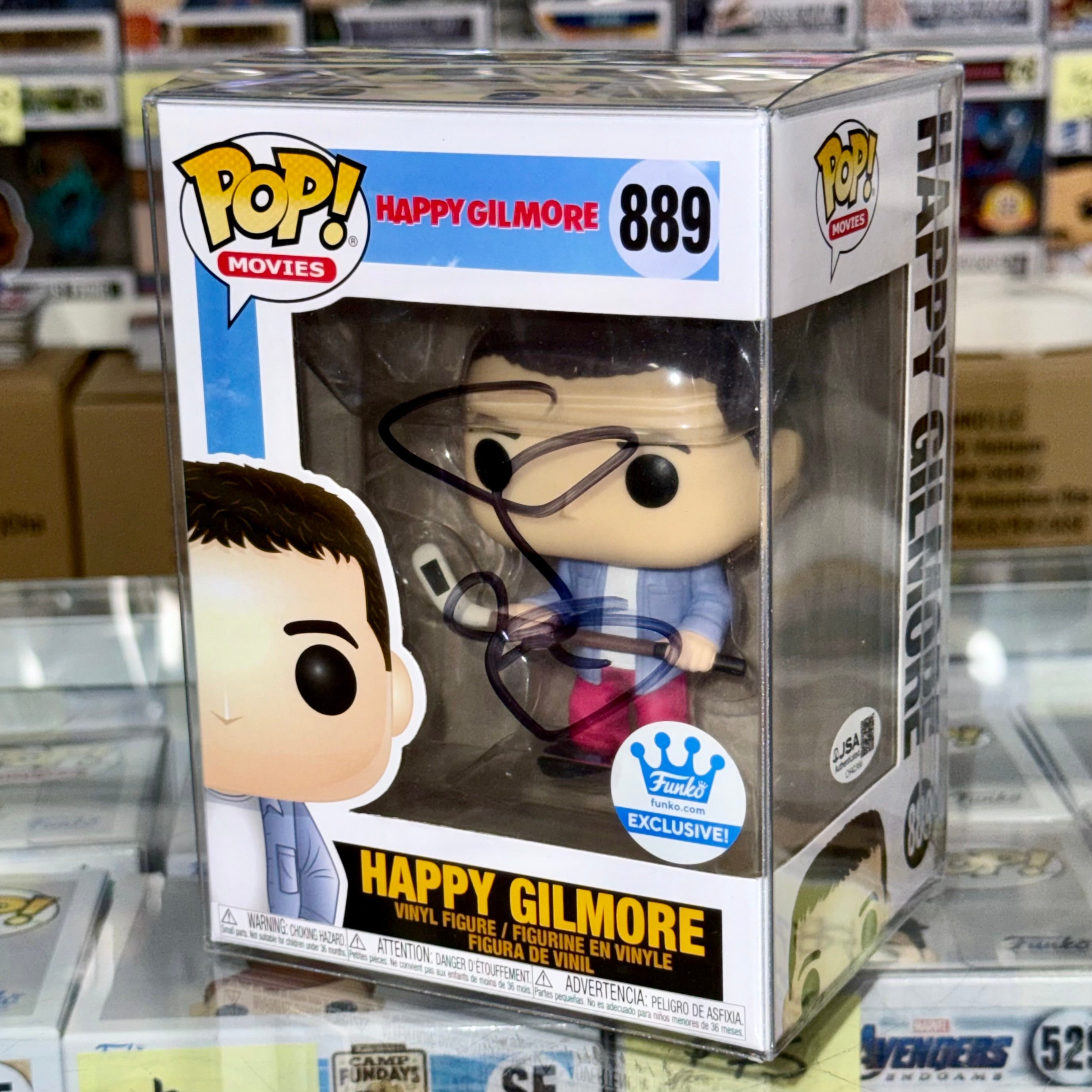 Adam Sandler Signed Happy Gilmore (Putter) Funko Pop! #889 Exclusive W/ JSA COA