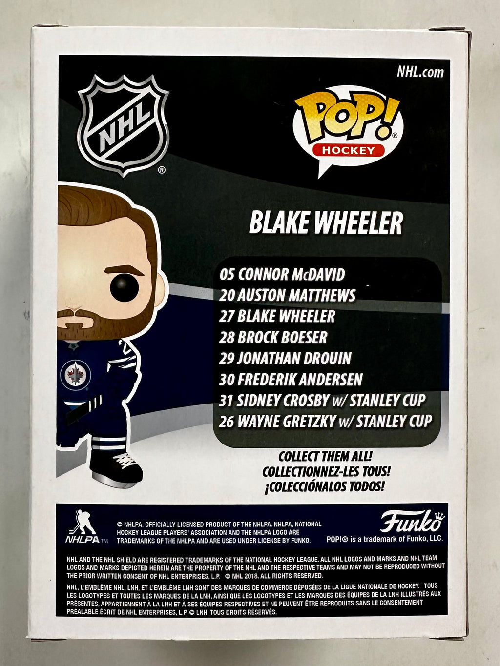 Blake Wheeler Signed NHL Winnipeg Jets Funko Pop! #27 With Exclusive JSA COA