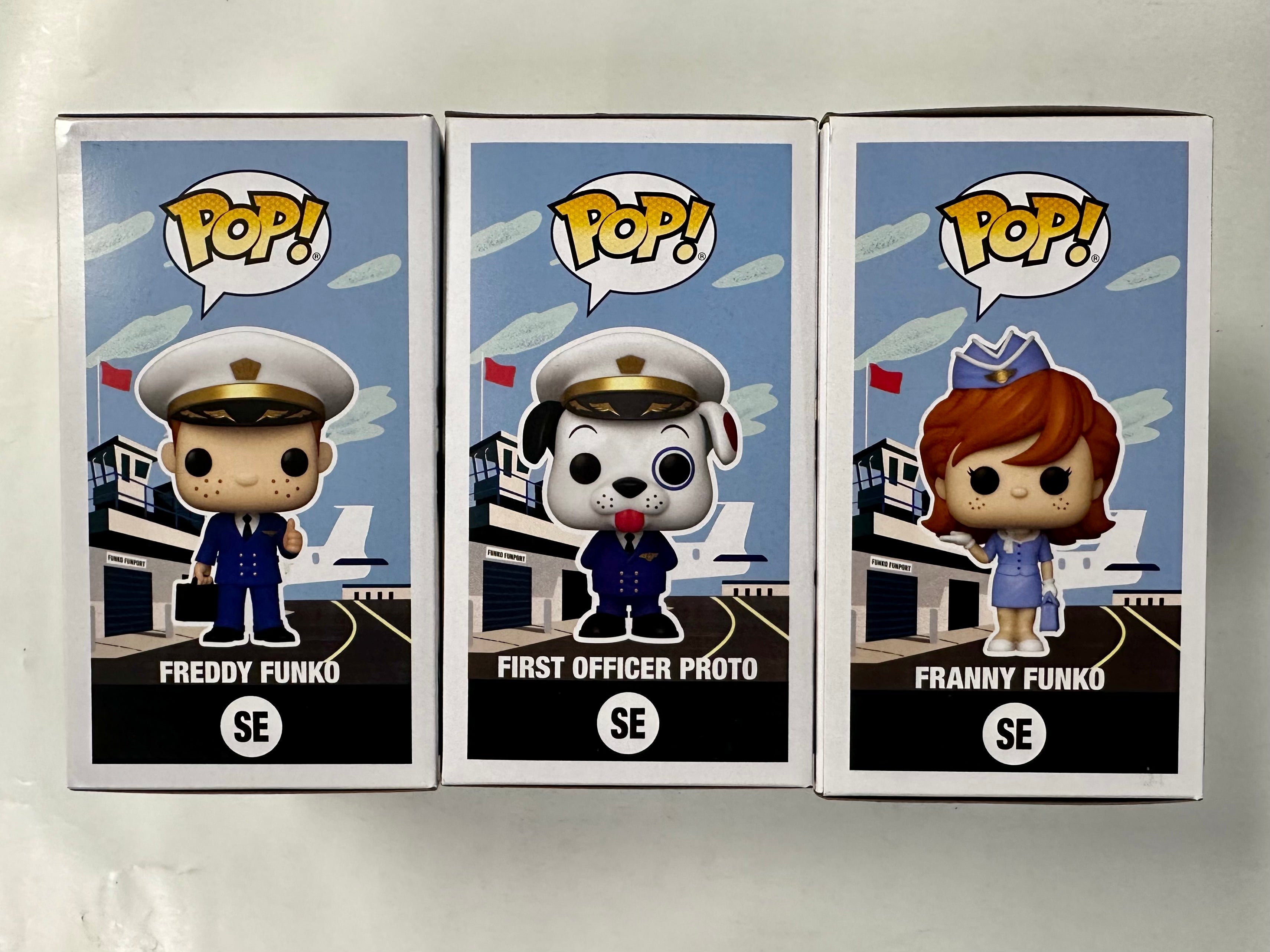 Funko Pop! Freddy, Franny & First Officer Proto #SE C2E2 2024 Airways Exclusive