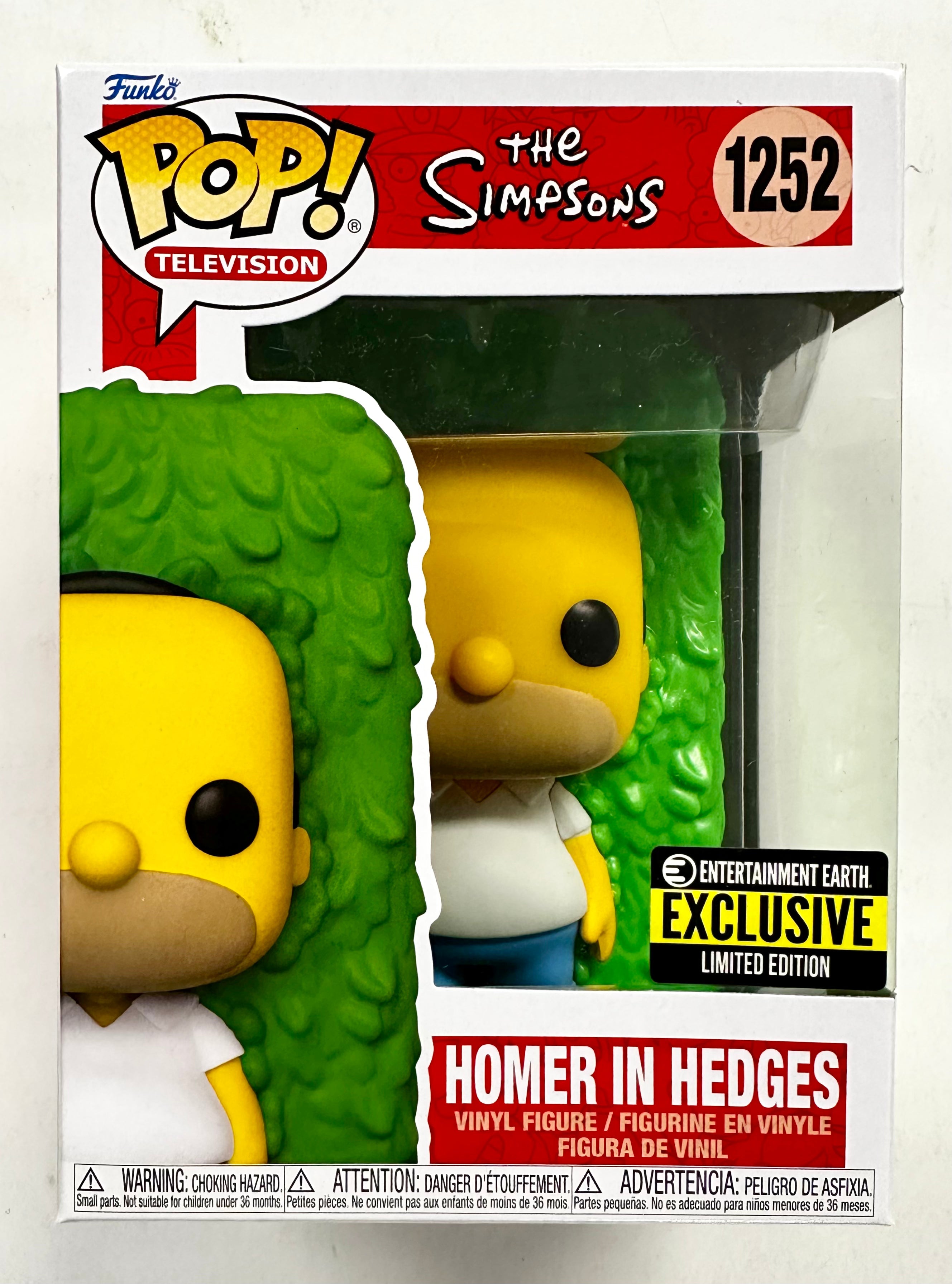 Funko Pop! Television Homer Simpson In Hedges #1252 Simpsons EE 2022 Exclusive