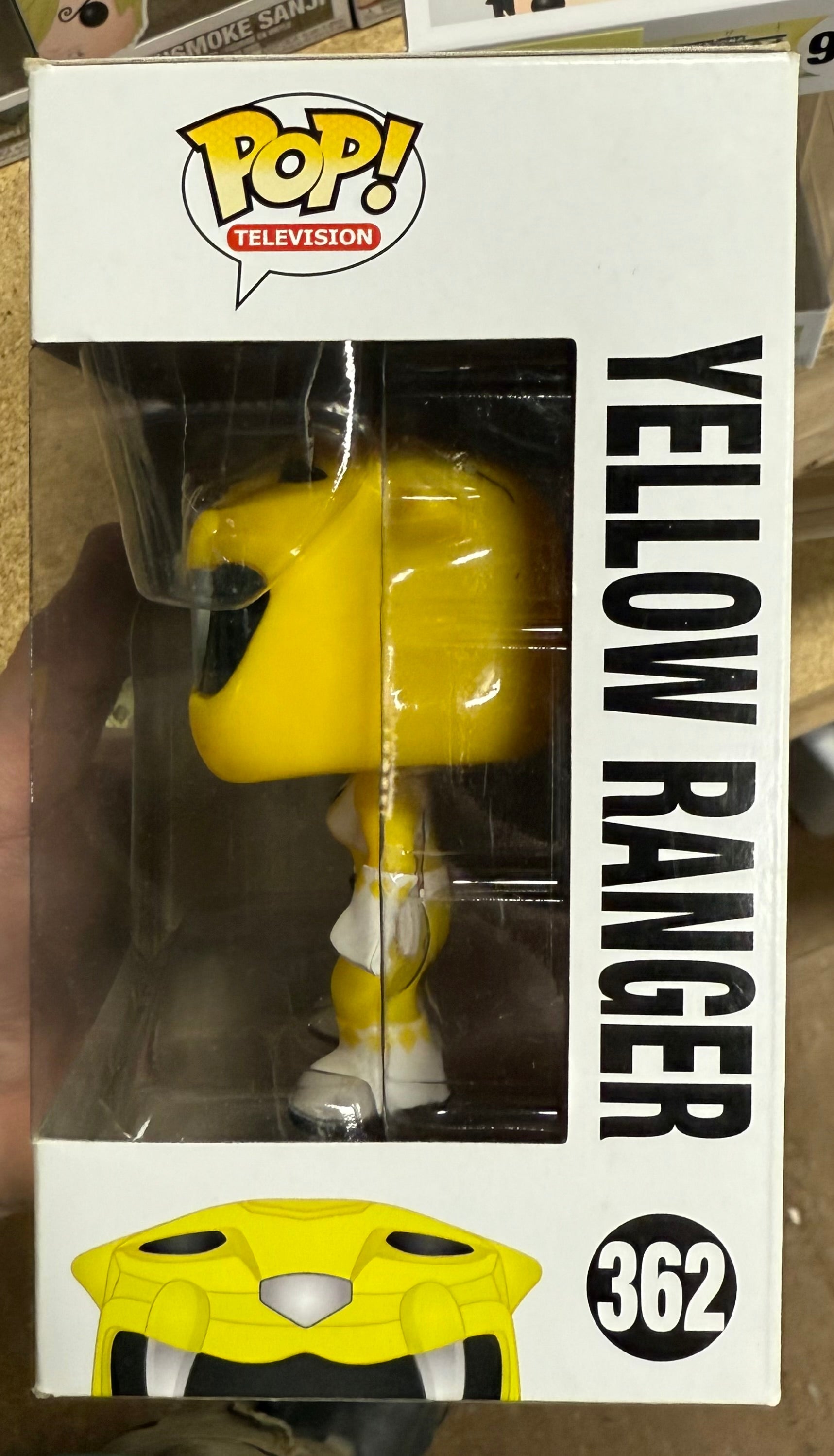Funko Pop! Television Yellow Power Ranger #362 Saber Tooth Tiger 2016 Vaulted