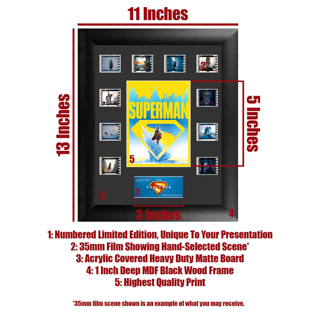 Superman (2025) (Fortress Ascension) Mini Montage Framed FilmCells™ Presentation USFC6599
