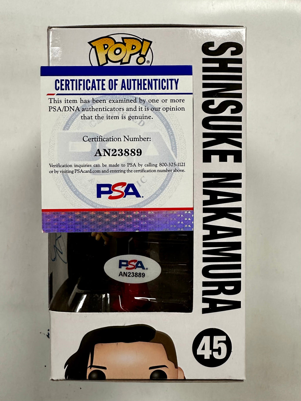 Shinsuke Nakamura Signed WWE Japanese Wrestling Funko Pop! #45 Vaulted PSA/DNA COA