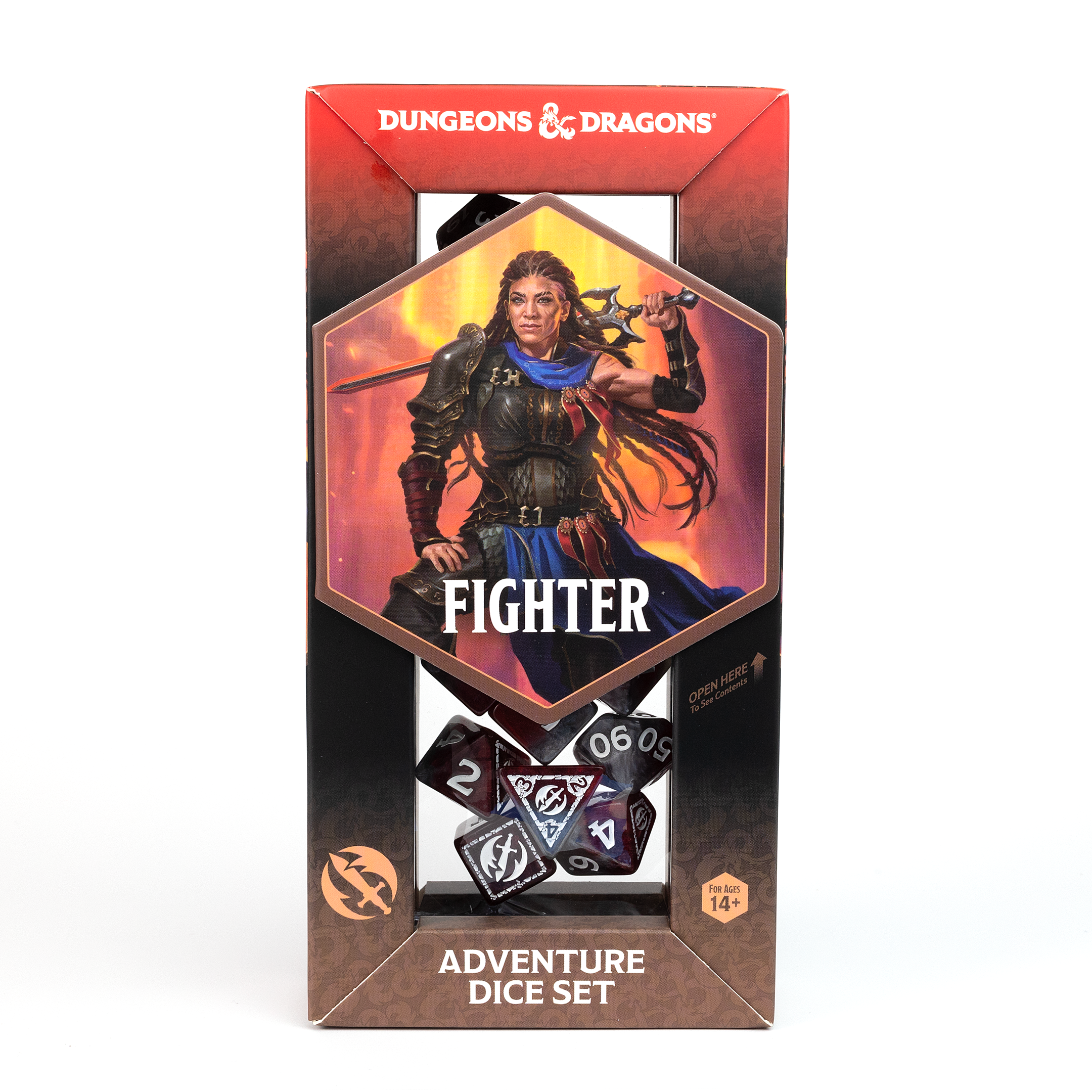 D&D Adventure Dice Set - Fighter Edition | Red 17pc Collection