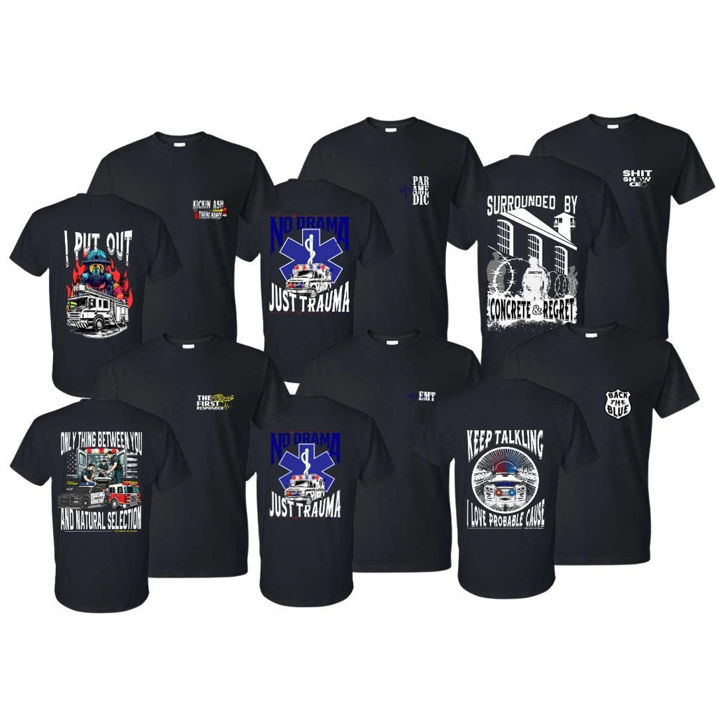 First Responder T-Shirt – Patriotic Graphic Tee to Honor Everyday Heroes in Uniform