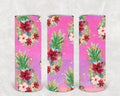 Floral Pineapple 20 oz Skinny Tumbler