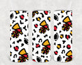 Football Leopard 20 oz Skinny Tumbler