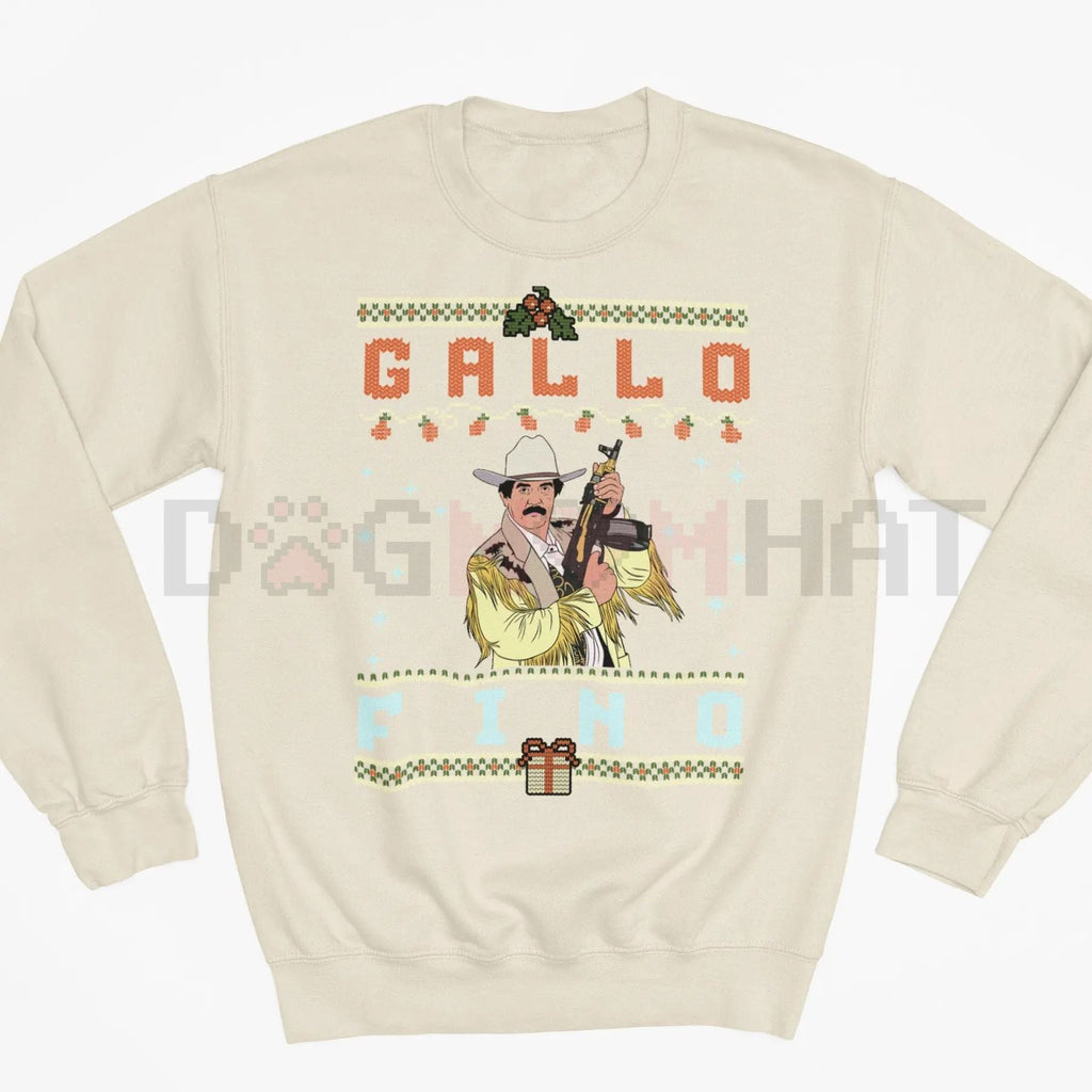 'Gallo Fino' Premium Unisex Sweatshirt – Latin Cultural Pride Jumper, Spanish Slogan Apparel, Cozy Casual Wear