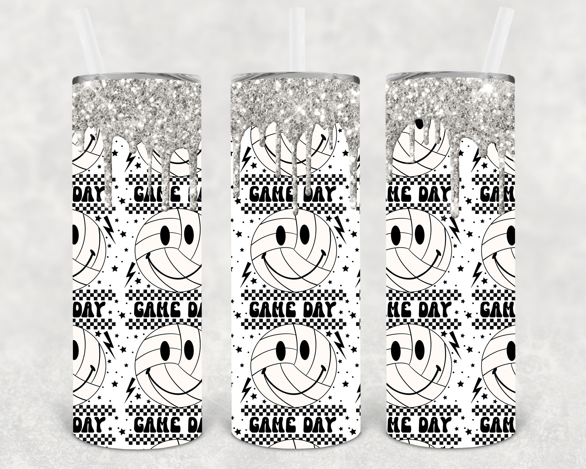 Game Day Volleyball 20 oz Skinny Tumbler