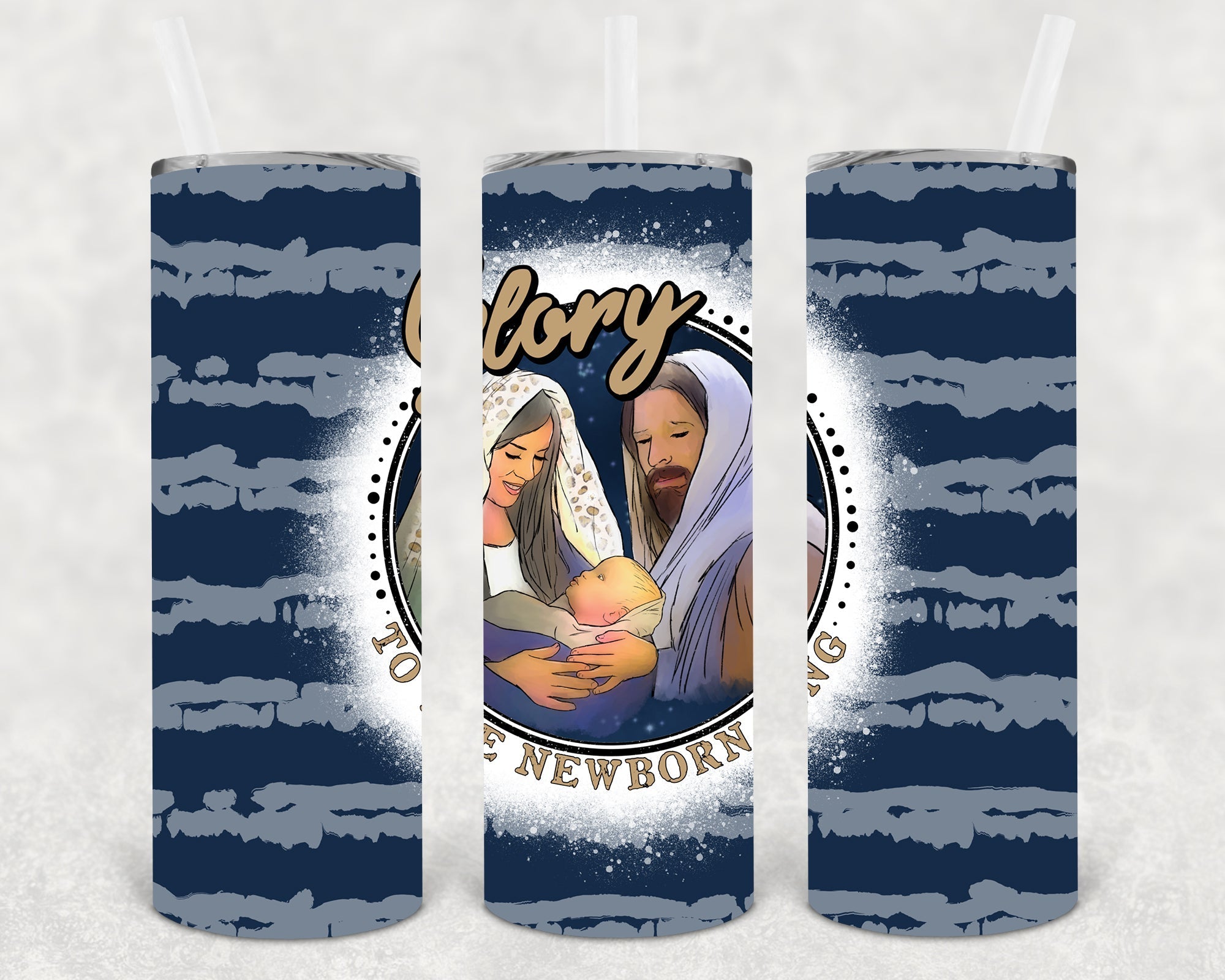 Glory to the Newborn King 20 oz Skinny Tumbler