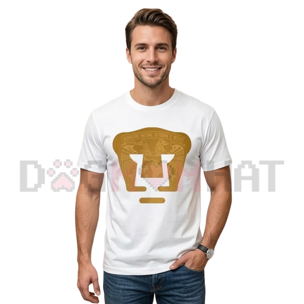 Golden Puma Spirit Graphic T-Shirt – Mexican Soccer Inspired Heritage Tee