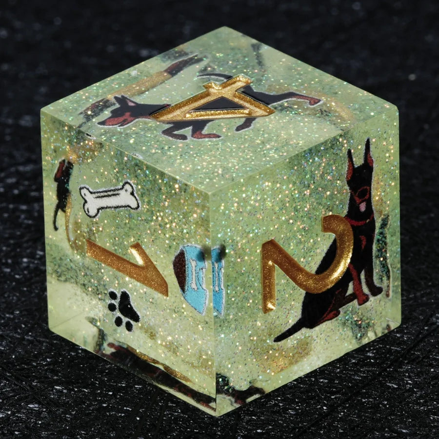 Kickstarter Dice – Canine Legends Dooerman Pnscher Resin DND Dice Set