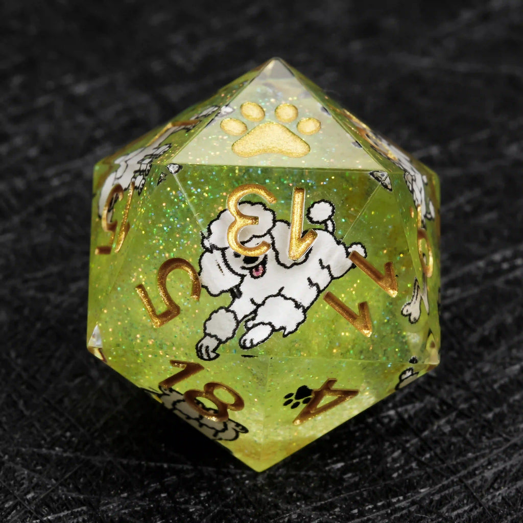 Kickstarter Dice – Canine Legends Poodle Resin DND Dice Set | Guardian Dice