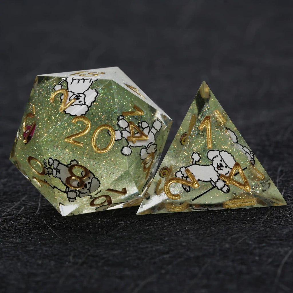 Kickstarter Dice – Canine Legends Poodle Resin DND Dice Set | Guardian Dice