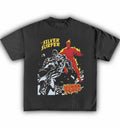 Hero Showdown Graphic T-Shirt – Cosmic vs Fire Comic-Inspired Tee, Unisex Casual Cotton Top for Fans