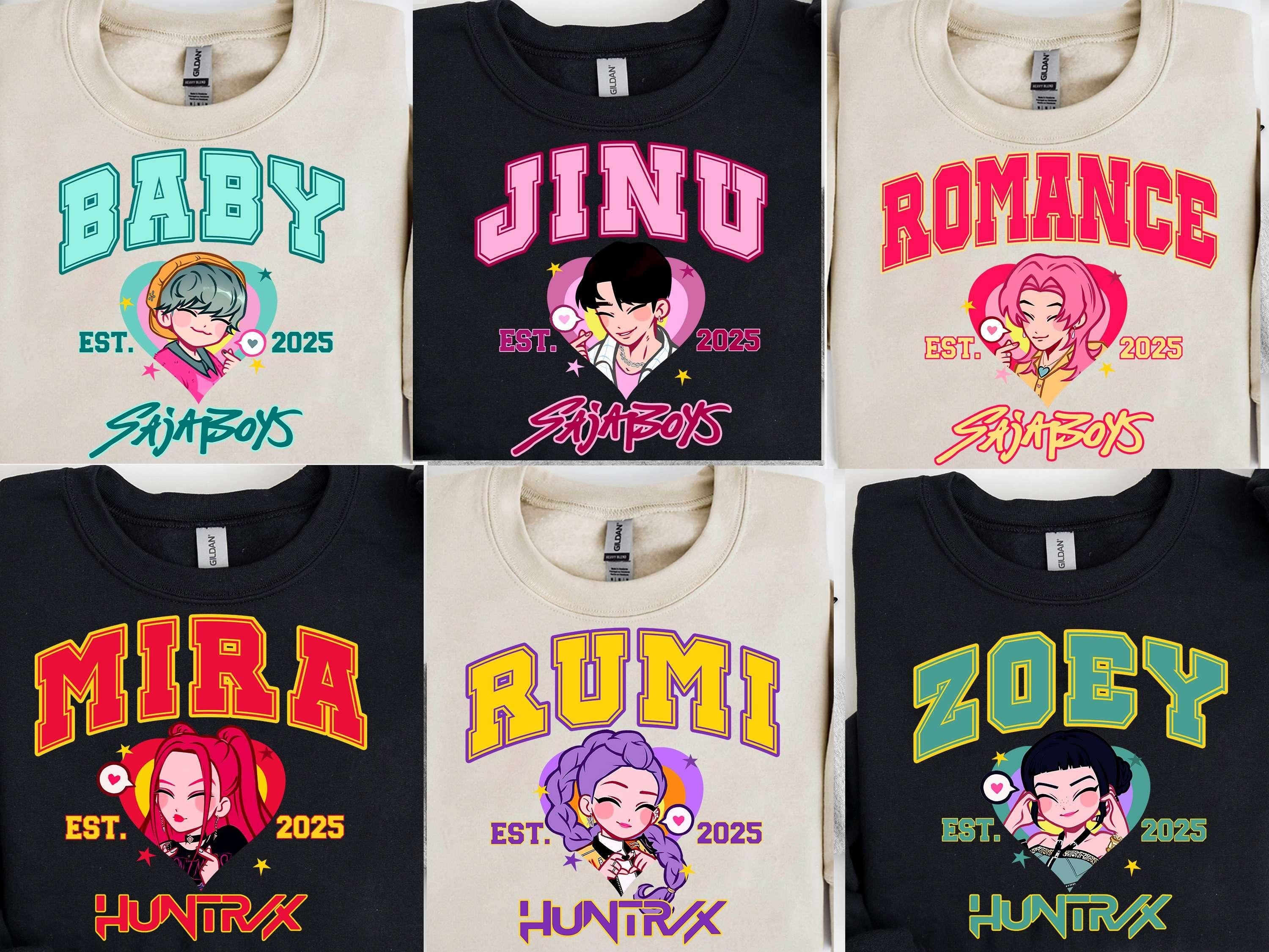 Huntr/x Girl Kpop Demon Hunters Shirt – Saja Girls Fan Tee, Derpy Mira Rumi Zoey Merch