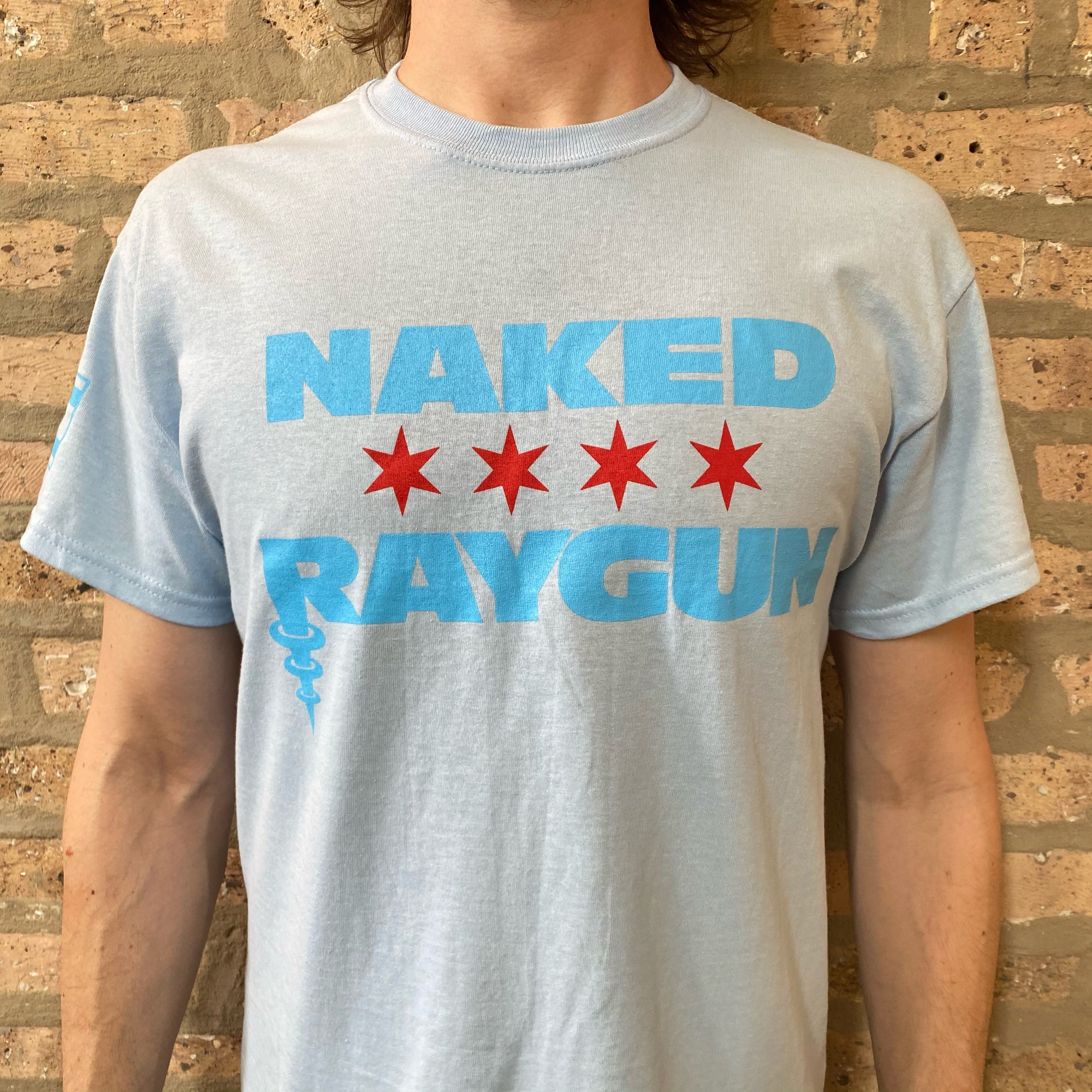 Naked Raygun "Chicago Flag" Blue Unisex Tee Shirt