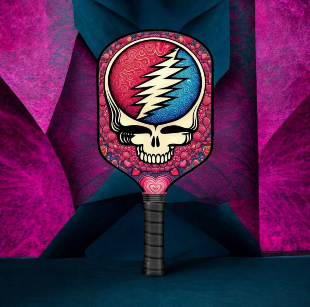 Grateful Dead Drops - Free Love Stealie - Pickleball Paddle