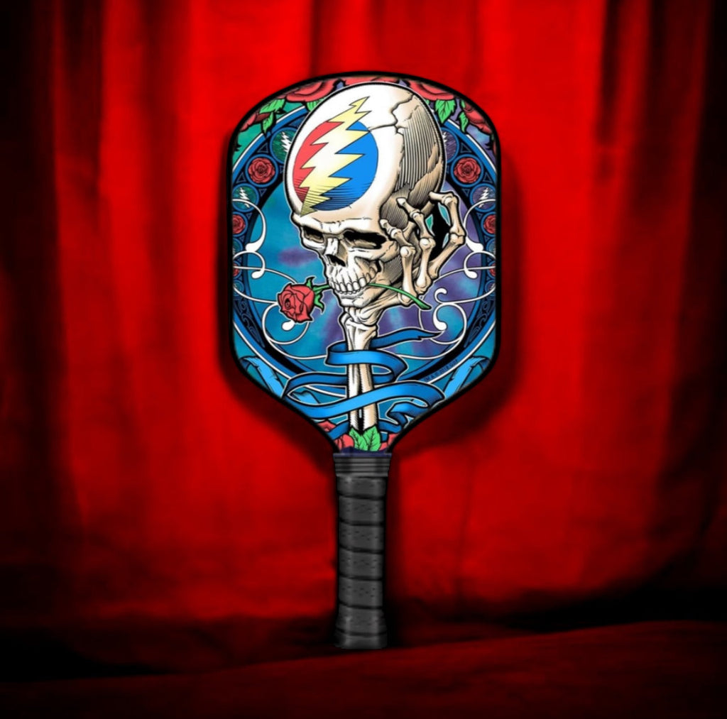 Grateful Dead Drops - Stealie Rose - Pickleball Paddle