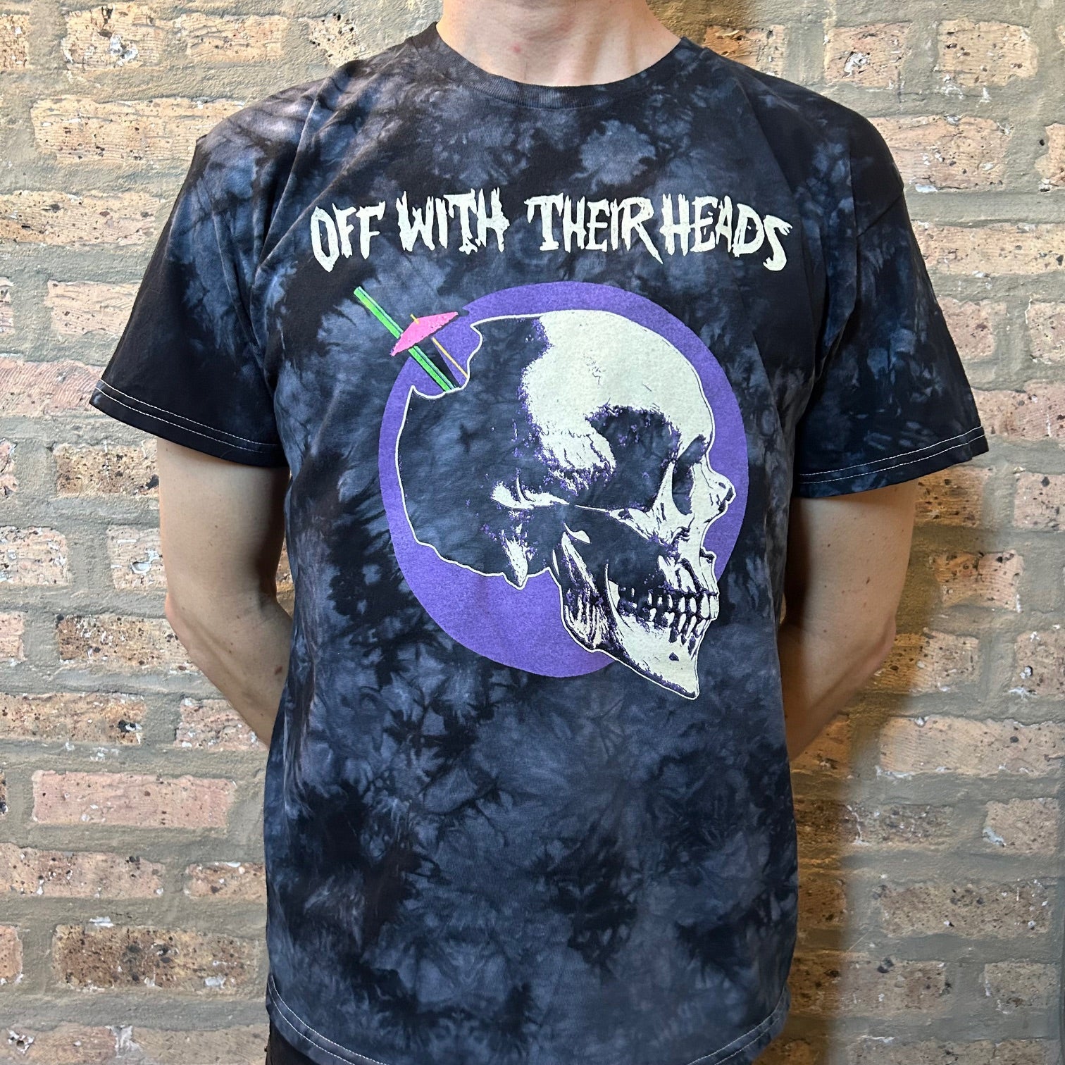 Off With Their Heads "Tiki Skull" Dyed Tee Shirt
