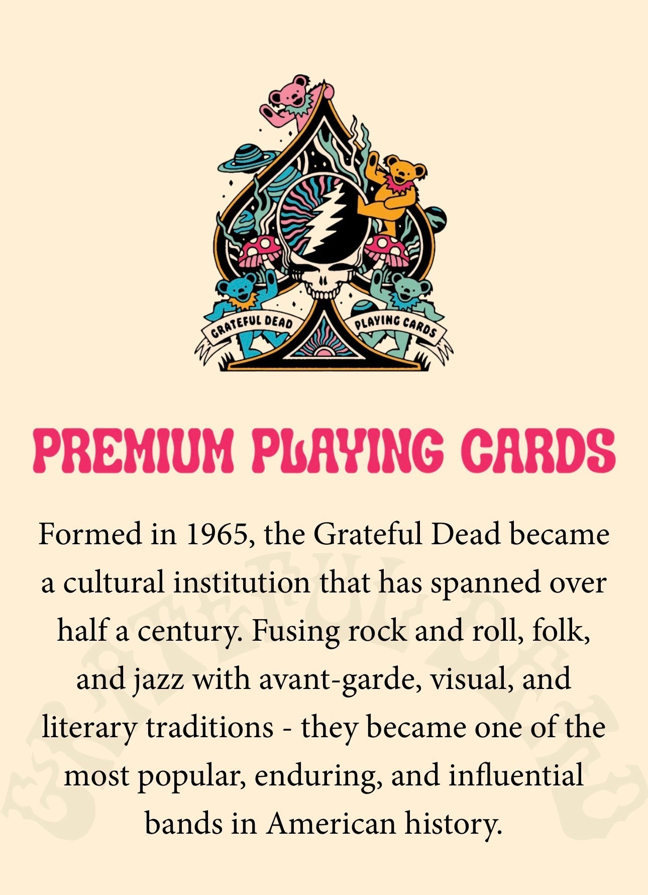 Grateful Dead Drops - Stealie- Collector's Edition Pickleball Paddle & Playing Cards