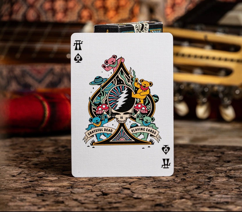 Grateful Dead Drops - Stealie- Collector's Edition Pickleball Paddle & Playing Cards