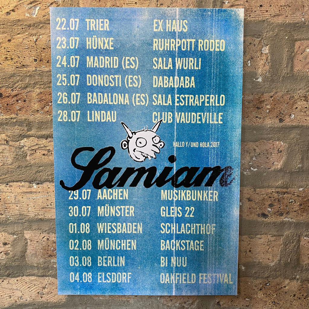 Samiam "July/August 2017 Tour" Screen Printed Poster