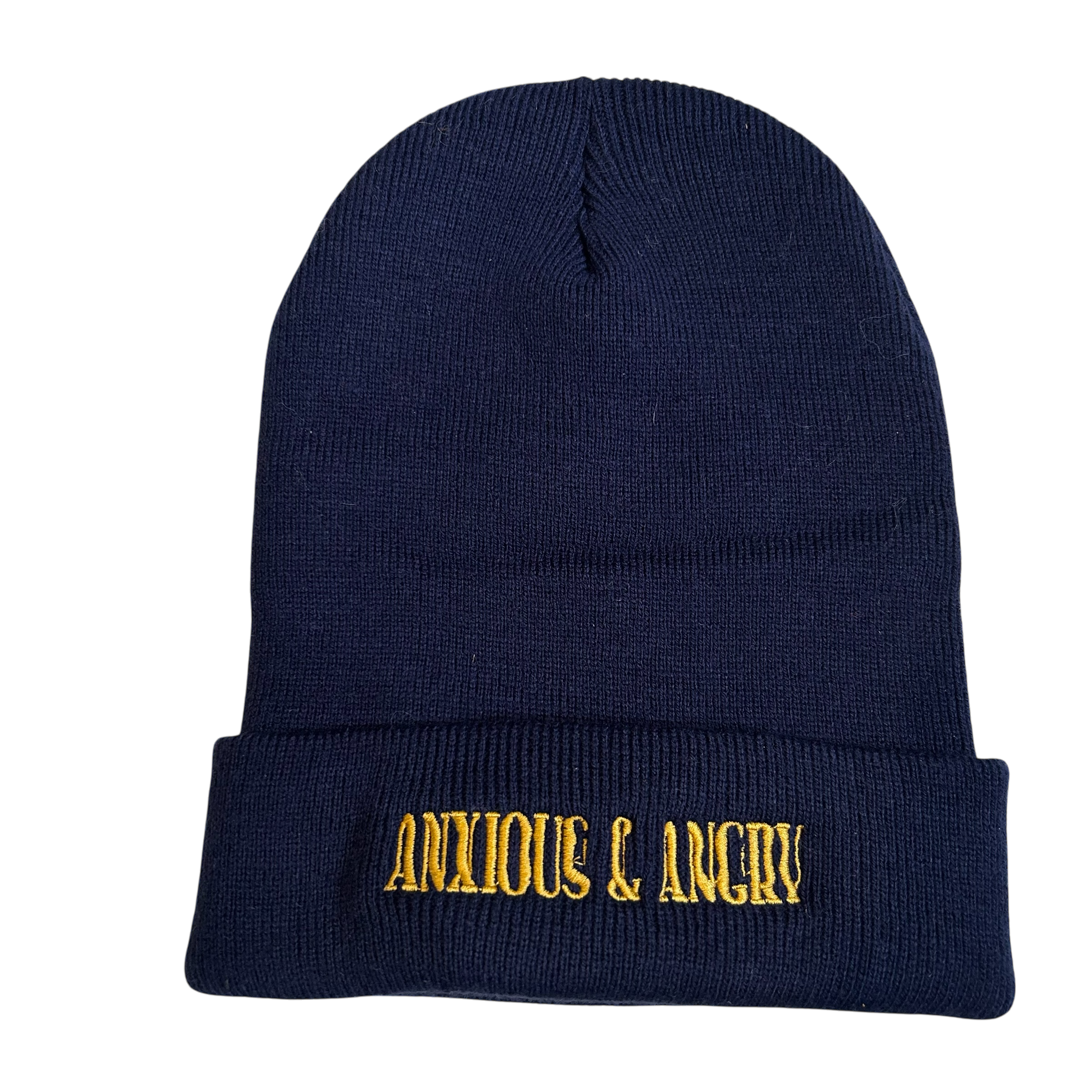 Anxious and Angry "Acid" Embroidered Beanies
